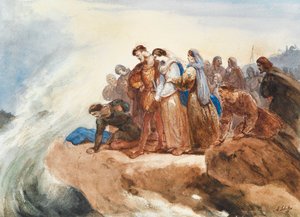 Ilustração para a balada Der Taucher The Diver de Friedrich Schiller.
