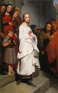 Marguerite Deixando a Igreja, 1838 de Ary Scheffer