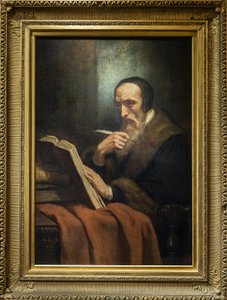 Retrato de John Calvin (Jean Cauvin), escritor, teólogo e pastor francês durante a Reforma Protestante (1509-1564) - pintura de Ary Scheffer (1795-1858). musee de la vie romantique - Paris