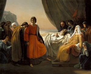 A morte de Saint Louis, c. 1817 de Ary Scheffer