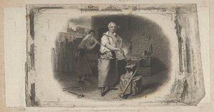 Vinheta de notas com ferreiro e forja, ca. 1824-37.