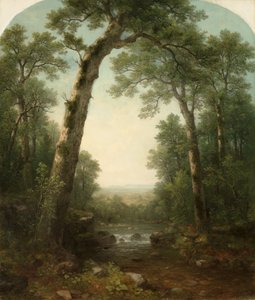 Forest Stream com Vista, 1872. de Asher Brown Durand