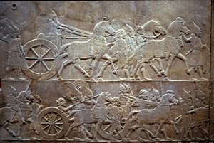Assurbanipal na batalha de Til-Tuba, 650-620 aC de Assyrian