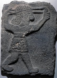 Figura tiro uma tipóia, Tel Halaf de Assyrian