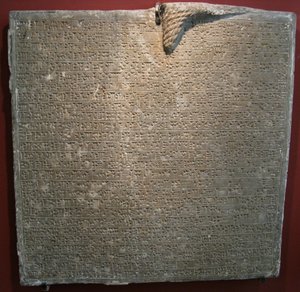 Laje inscrita no palácio de Sargão II em Dur-Sharrukin, Khorsabad, 8º cên. BC de Assyrian