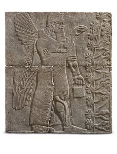 Alívio de um gênio alado, Reino de Ashurnasirpal, c.883-859 aC de Assyrian