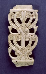 Fragmento de palmito de Fort Shalmaneser, Nimrud, século VIII aC