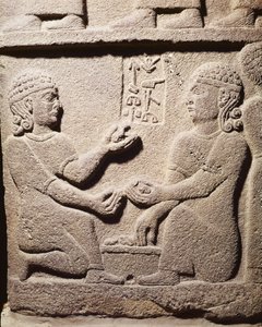 Relevo representando o filho do rei Araras, de Carchemish, Turquia, neo-hitita, 10º-8º século aC