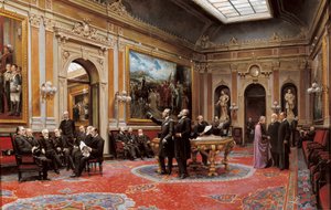 Sala de Conferências do Senado em março de 1904 de Asterio Mañanós Martínez