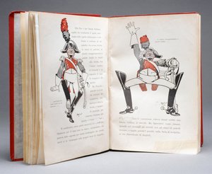Agentes da polícia em uniforme completo de As Aventuras de Pinóquio de Carlo Collodi, Itália