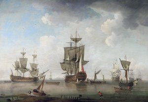 Homens de guerra no porto de attributed to Charles Brooking