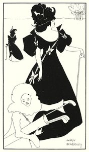 Design para um cartão de golfe (gravura) de Aubrey (after) Beardsley