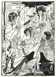 Sonhos (gravura) de Aubrey (after) Beardsley