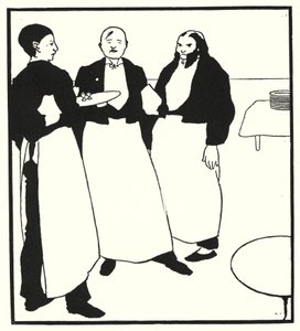 Garcons De Cafe (gravura) de Aubrey (after) Beardsley