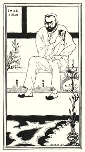 Retrato de Emile Zola (gravura) de Aubrey (after) Beardsley