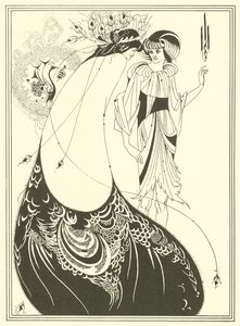 A Saia do Pavão (litografia) de Aubrey (after) Beardsley
