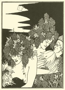 A Laço do Vintage (litografia) de Aubrey (after) Beardsley