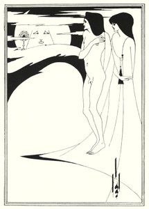 A Mulher na Lua (gravura) de Aubrey (after) Beardsley