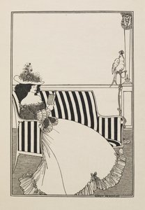 Uma capa de catálogo de um segundo livro de cinquenta desenhos de Aubrey Beardsley