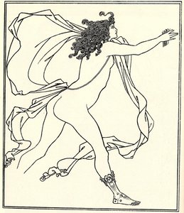 Apolo perseguindo Daphne, 1896 de Aubrey Beardsley