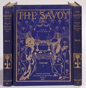 Design da capa do The Savoy, Volumes I-III, editado por Arthur Symons, publicado por Leonard Smithers 1896 de Aubrey Beardsley