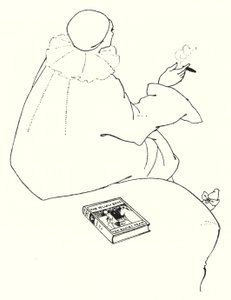 Design para um cartão de convite de Aubrey Beardsley