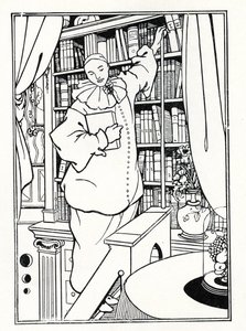 Design para a capa de &39;Pierrot&39;, 1896 de Aubrey Beardsley