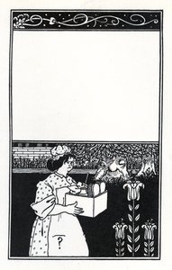 Design para a capa de &39;The Barbarous Britishers&39; por HD Traill de Aubrey Beardsley