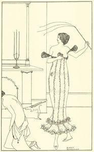 Frontispício, o relato completo e verdadeiro da maravilhosa missão de Earl Lavender de Aubrey Beardsley