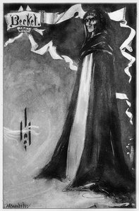 Henry Irving como &39;Becket&39; no Lyceum Theatre, em Londres, no drama poético &39;Becket&39; de Tennyson, 1893 de Aubrey Beardsley