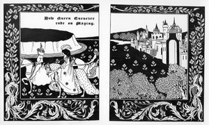 Como a rainha Guenever se reuniu em Maying, ilustração de "Le Morte d&39;Arthur", de Thomas Malory, 1894