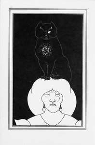 Ilustração para a história O gato preto de Edgar Allan Poe, 1894-1895 de Aubrey Beardsley