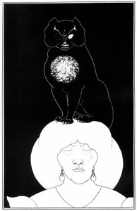 Ilustração de The Black Cat, um conto de Edgar Allan Poe, 1895