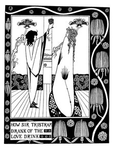 Ilustração do livro Le Morte dArthur de Sir Thomas Malory de Aubrey Beardsley