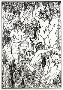 The Orgy, c.1894 (litho) de Aubrey Beardsley