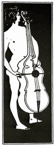 O homem do violoncelo, c.1894 de Aubrey Beardsley