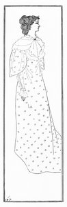 Sra. Winifred Emery, ilustração de &39;The Yellow Book, vol. IV &39;, 1894 de Aubrey Beardsley