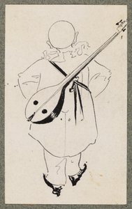 Pierrot com bandolim, 1894 de Aubrey Beardsley