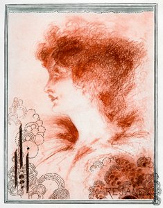 Retrato de uma mulher, 1898. de Aubrey Beardsley