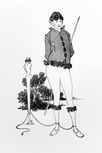 Auto-retrato amarrado a um Herm de Aubrey Beardsley