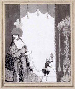 A Dama com o Macaco, 1897. de Aubrey Beardsley