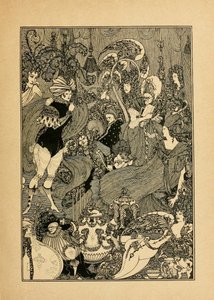 A violação da fechadura. Ilustração para A Caverna do Baço, de Alexander Pope de Aubrey Beardsley