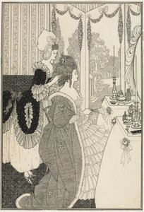 The Toilet, de The Rape of the Lock de Alexander Pope, c.1895-96 (caneta e tinta) de Aubrey Beardsley