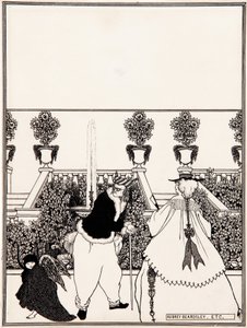 A expulsão de Cupido do jardim desenho preparatório para o design da capa de &39;The Savoy&39;, nº 3, julho de 1896 de Aubrey Beardsley