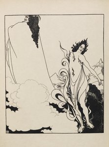 O quarto quadro do Rhinegold a partir de um livro de cinquenta desenhos de Aubrey Beardsley