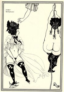 Duas mulheres atenienses em perigo. Ilustração para a Lisistrata de Aristófanes, 1896 de Aubrey Beardsley