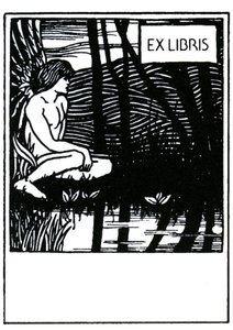 Vignette ex libris (ex-libris) de Aubrey Beardsley (1872-1898) de Aubrey Beardsley