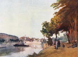 Roma: A Marmorata (litografia a cores) de Aubrey Waterfield