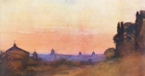 Roma: Vista do Palatino (litografia a cores)