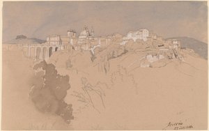 Ariccia vista de um vale de August Christian Geist
